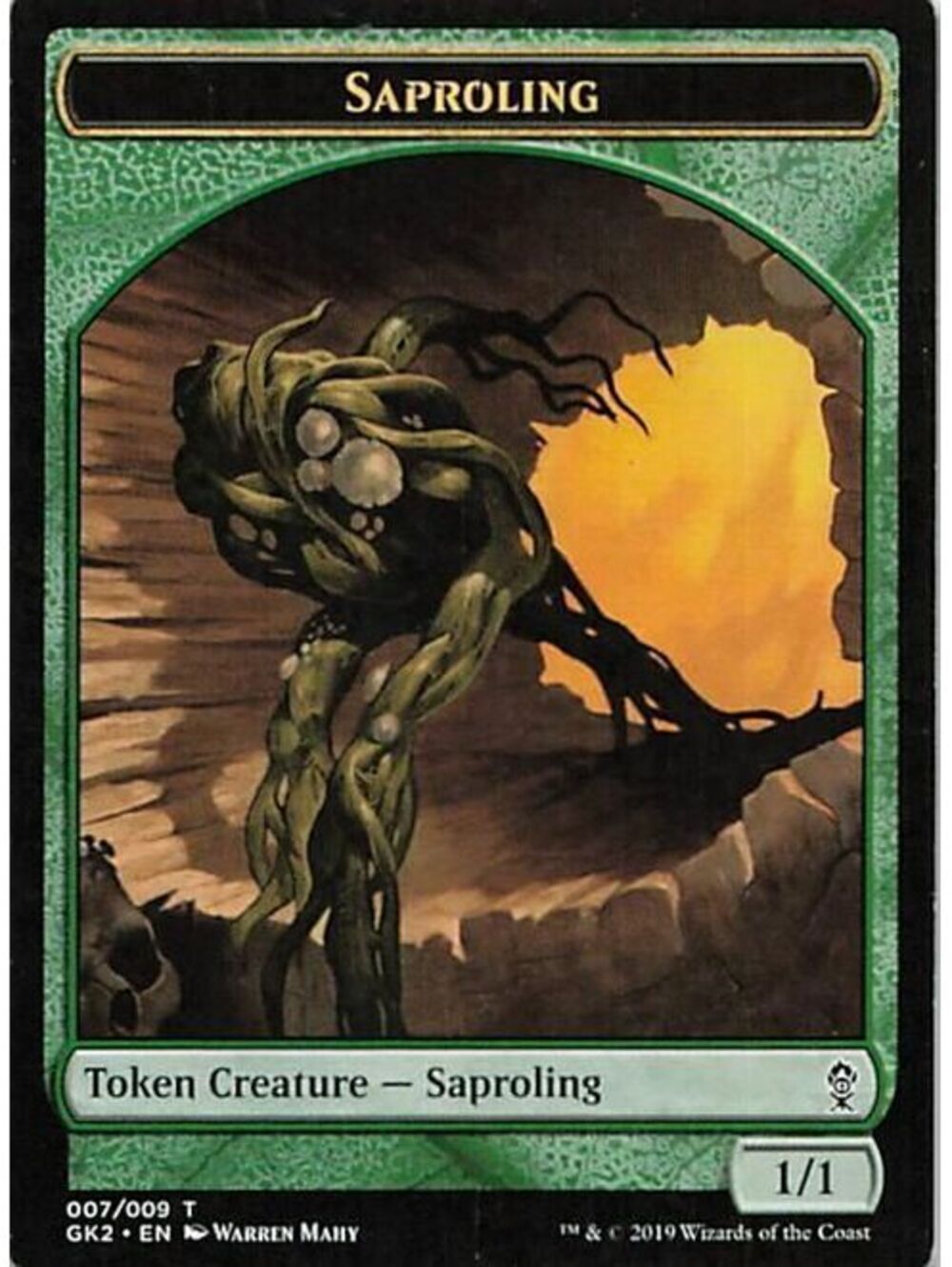 Magic: The Gathering 2019 Saproling // Wurm Double-Sided Token LP GK2